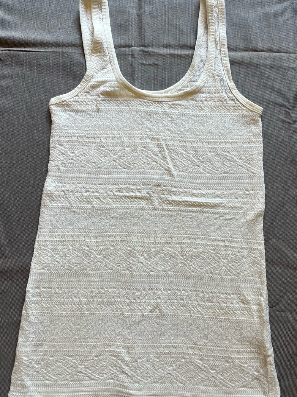 Classic Cream Textured Tank Mini Dress - Women's Sleeveless Dress